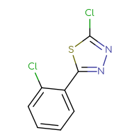 Chemical structure of 2-chloro-5-(2-chlorophenyl)-1,3,4-thiadiazole - CSSB00000700285