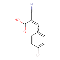 Chemical structure of 3-(4-bromophenyl)-2-cyanoprop-2-enoic acid - CSSB00000162686