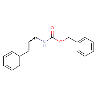 Chemical structure of benzyl N-(3-phenylprop-2-en-1-yl)carbamate - CSSB00028725297