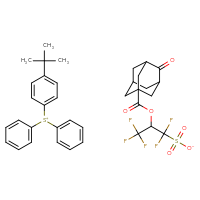 Chemical structure of (4-tert-butylphenyl)diphenylsulfanium 1,1,3,3,3-pentafluoro-2-(4-oxoadamantane-1-carbonyloxy)propane-1-sulfonate - CSSB14948215616