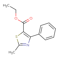 Chemical structure of ethyl 2-methyl-4-phenyl-1,3-thiazole-5-carboxylate - CSSB00000272377