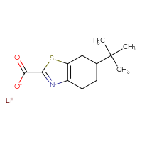 Chemical structure of lithium(1+) 6-tert-butyl-4,5,6,7-tetrahydro-1,3-benzothiazole-2-carboxylate - CSSB00015195938