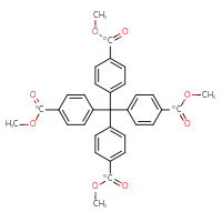 Chemical structure of methyl 4-[tris({4-[methoxy(¹³C)carbonyl]phenyl})methyl]benzene-1-(¹³C)carboxylate - CSSB20620527642