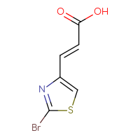 Chemical structure of (2E)-3-(2-bromo-1,3-thiazol-4-yl)prop-2-enoic acid - CSSB00016277651