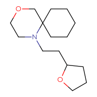 Chemical structure of 1-[2-(oxolan-2-yl)ethyl]-4-oxa-1-azaspiro[5.5]undecane - CSSS00046413748