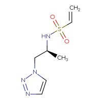 Chemical structure of N-[(2S)-1-(1H-1,2,3-triazol-1-yl)propan-2-yl]ethene-1-sulfonamide - CSSB14995791793
