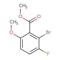 Chemical structure of methyl 2-bromo-3-fluoro-6-methoxybenzoate - CSSB00021390761