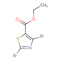 Chemical structure of ethyl 2,4-dibromo-1,3-thiazole-5-carboxylate - CSSB00010260425