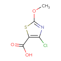 Chemical structure of 4-chloro-2-methoxy-1,3-thiazole-5-carboxylic acid - CSSB00014926726