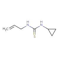 Chemical structure of 1-cyclopropyl-3-(prop-2-en-1-yl)thiourea - CSSB00000167213