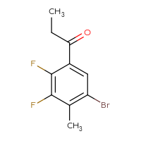 Chemical structure of 1-(5-bromo-2,3-difluoro-4-methylphenyl)propan-1-one - CSSB20813994232