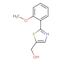 Chemical structure of [2-(2-methoxyphenyl)-1,3-thiazol-5-yl]methanol - CSSB00012306620