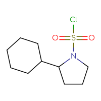 Chemical structure of 2-cyclohexylpyrrolidine-1-sulfonyl chloride - CSSB00010930245
