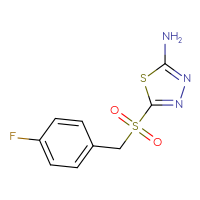 Chemical structure of 5-[(4-fluorophenyl)methanesulfonyl]-1,3,4-thiadiazol-2-amine - CSSB00046269743