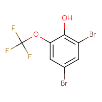 Chemical structure of 2,4-dibromo-6-(trifluoromethoxy)phenol - CSSB00010872974