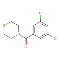 Chemical structure of 4-(3-bromo-5-chlorobenzoyl)thiomorpholine - CSSB00012987252