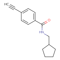 Chemical structure of N-(cyclopentylmethyl)-4-ethynylbenzamide - CSSB01995135148