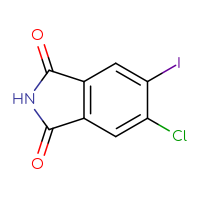 Chemical structure of 5-chloro-6-iodo-2,3-dihydro-1H-isoindole-1,3-dione - CSSB00010993770