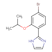 Chemical structure of 2-[4-bromo-2-(propan-2-yloxy)phenyl]-1H-imidazole - CSSB02495350832
