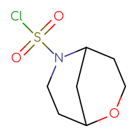 Chemical structure of 2-oxa-6-azabicyclo[3.3.1]nonane-6-sulfonyl chloride - CSSB14892378201