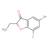 Chemical structure of 5-bromo-2-ethyl-7-fluoro-2,3-dihydro-1-benzofuran-3-one - CSSB00012123131