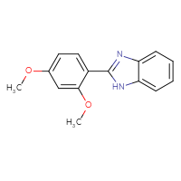 Chemical structure of 2-(2,4-dimethoxyphenyl)-1H-1,3-benzodiazole - CSSB00035221722