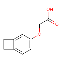 Chemical structure of 2-{bicyclo[4.2.0]octa-1,3,5-trien-3-yloxy}acetic acid - CSSB07109634087