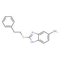 Chemical structure of 5-methyl-2-[(2-phenylethyl)sulfanyl]-1H-1,3-benzodiazole - CSSB00027913223