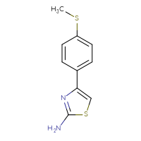 Chemical structure of 4-[4-(methylsulfanyl)phenyl]-1,3-thiazol-2-amine - CSSB00000168843
