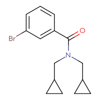Chemical structure of 3-bromo-N,N-bis(cyclopropylmethyl)benzamide - CSSB00001160122