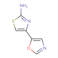 Chemical structure of 4-(1,3-oxazol-5-yl)-1,3-thiazol-2-amine - CSSB00103003069