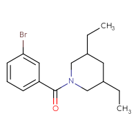 Chemical structure of 1-(3-bromobenzoyl)-3,5-diethylpiperidine - CSSB06829278587