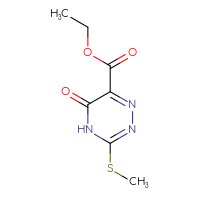 Chemical structure of ethyl 3-(methylsulfanyl)-5-oxo-4,5-dihydro-1,2,4-triazine-6-carboxylate - CSSB00010169205