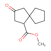 Chemical structure of methyl 3-oxospiro[4.4]nonane-1-carboxylate - CSSB17484624615