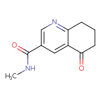 Chemical structure of N-methyl-5-oxo-5,6,7,8-tetrahydroquinoline-3-carboxamide - CSSB00942196372