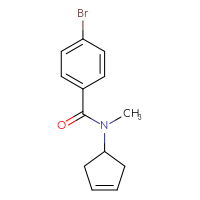 Chemical structure of 4-bromo-N-(cyclopent-3-en-1-yl)-N-methylbenzamide - CSSB02141603606