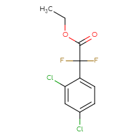 Chemical structure of ethyl 2-(2,4-dichlorophenyl)-2,2-difluoroacetate - CSSB00014383170