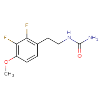 Chemical structure of [2-(2,3-difluoro-4-methoxyphenyl)ethyl]urea - CSSB21432470779