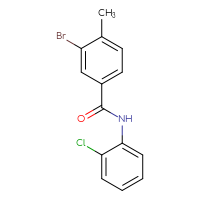 Chemical structure of 3-bromo-N-(2-chlorophenyl)-4-methylbenzamide - CSSB00000595646