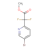 Chemical structure of methyl 2-(5-bromopyridin-2-yl)-2,2-difluoroacetate - CSSB00010726215