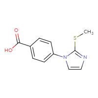 Chemical structure of 4-[2-(methylsulfanyl)-1H-imidazol-1-yl]benzoic acid - CSSB00000048279