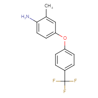 Chemical structure of 2-methyl-4-[4-(trifluoromethyl)phenoxy]aniline - CSSB00000022667