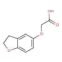 Chemical structure of 2-(2,3-dihydro-1-benzofuran-5-yloxy)acetic acid - CSSB00009875472
