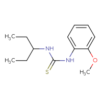 Chemical structure of 1-(2-methoxyphenyl)-3-(pentan-3-yl)thiourea - CSSB00103376637