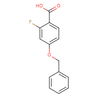 Chemical structure of 4-(benzyloxy)-2-fluorobenzoic acid - CSSB00011830236