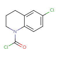 Chemical structure of 6-chloro-1,2,3,4-tetrahydroquinoline-1-carbonyl chloride - CSSB14823890762