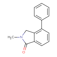 Chemical structure of 2-methyl-4-phenyl-2,3-dihydro-1H-isoindol-1-one - CSSB06584113253