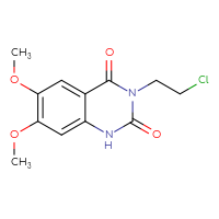 Chemical structure of 3-(2-chloroethyl)-6,7-dimethoxy-1,2,3,4-tetrahydroquinazoline-2,4-dione - CSSB00020598139