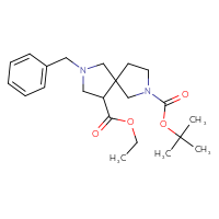 Chemical structure of 2-tert-butyl 9-ethyl 7-benzyl-2,7-diazaspiro[4.4]nonane-2,9-dicarboxylate - CSSB00025711695