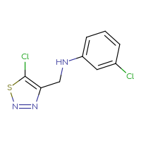 Chemical structure of 3-chloro-N-[(5-chloro-1,2,3-thiadiazol-4-yl)methyl]aniline - CSSB00000020909